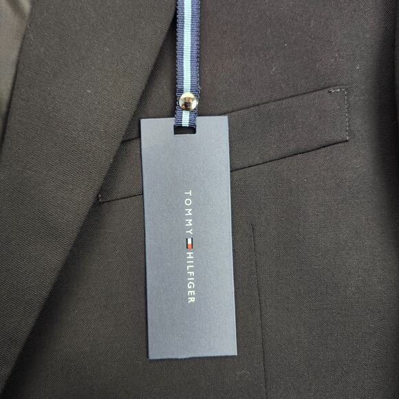Tommy Hilfiger Mens Suit Jacket Notch Lapel Black Blazer size S44 W38 - Picture 6 of 14